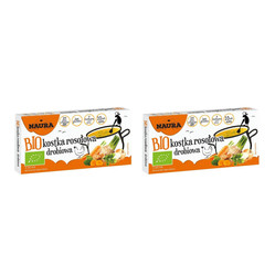 Zestaw: 2x Naura − Kostka rosołowa drobiowa BIO − 100 g
