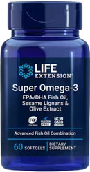LIFE EXTENSION Super Omega-3 kwasy tłuszczowe EPA i DHA z Lignanami Sezamowymi i Ekstraktem z Oliwek 60 kaps.