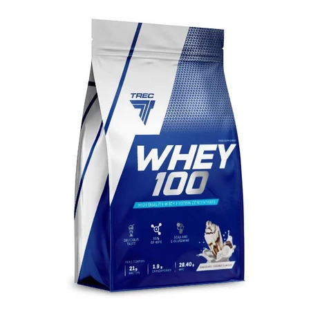 Trec WHEY 100 Protein Concentrate WPC 700g smak czekolada z kokosem