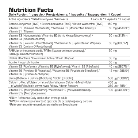 7Nutrition B Complex B50 Methyl 120 kaps.
