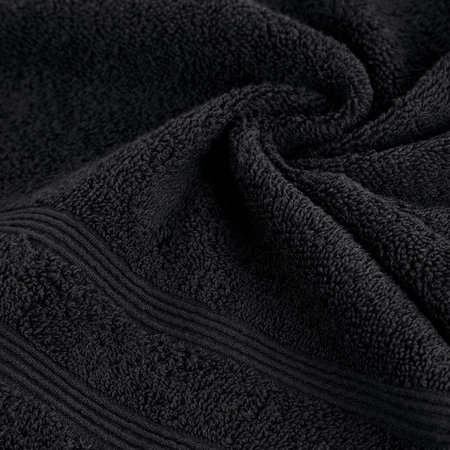 Ręcznik Aline (03), 70 x 140 cm, Czarny