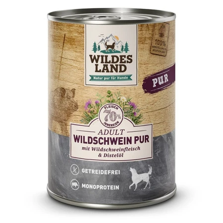 WILDES LAND DOG Wildschwein Pur - dzik karma monobiałkowa dla psa (400g)
