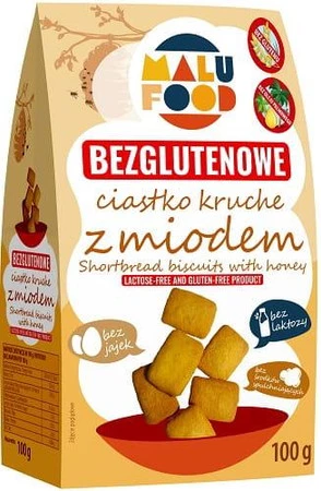 MALU FOOD Ciastka Kruche Miodowe b/glutenu 100 g