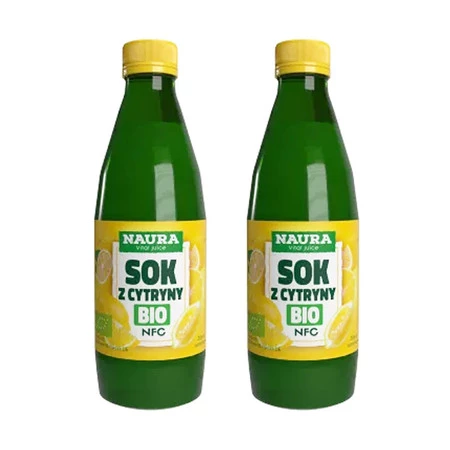 Zestaw 2x Ekologiczny sok z cytryn 100% NFC 250 ml