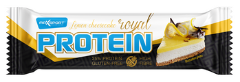 BATON PROTEINOWY O SMAKU SERNIKA CYTRYNOWEGO W BIAŁEJ POLEWIE BEZGLUTENOWY 60 g - MAXSPORT KRÓTKA DATA 2026-07-25