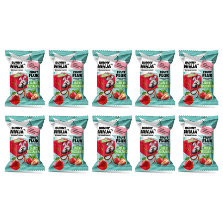 Zestaw 10x Fruit Fluk o smaku jabłko-truskawka 15 g
