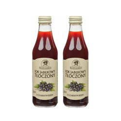 Zestaw: 2x Sok jabłkowy tłoczony z owocem czarnego bzu 250 ml