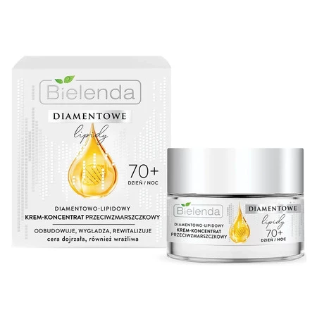 Bielenda Diamentowe Lipidy 70+ Diamentowo-Lipidowy Krem - koncentrat przeciwzmarszczkowy na dzień i noc 50ml
