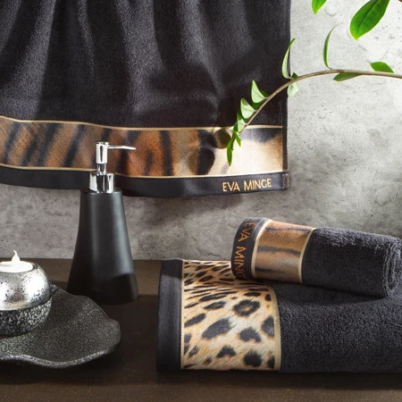 Komplet Ręczników Eva 23 46 x 36 x 7 cm, Czarny