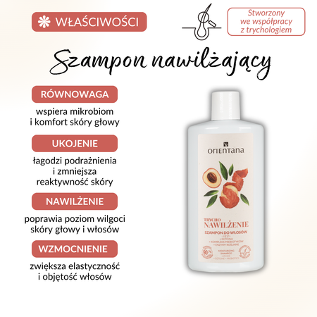 Orientana - Szampon Trycho Nawilżenie Liczi Ektoina Kompleks prebiotyków 200ml