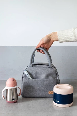 Beaba Pojemnik - termos obiadowy ze stali nierdzewnej z hermetycznym zamknięciem duży 500 ml light pink/night blue