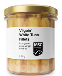 Vilgain Filety z białego tuńczyka w BIO oliwie z oliwek extra virgin 200 g