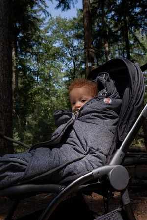 Lodger Wodoodporny zimowy śpiworek do wózka grafitowy Taslon Pigeon