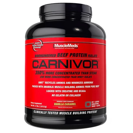 MuscleMeds Carnivor odżywka białkowe 1915 g smak waniliowo karmelowym