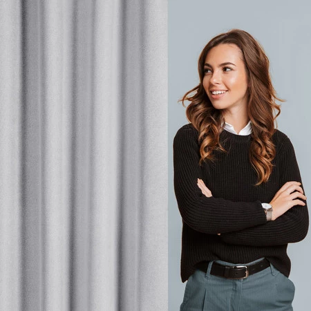 ZASŁONA GOTOWA SUZAN NA TAŚMIE 135 X 270 CM STALOWY