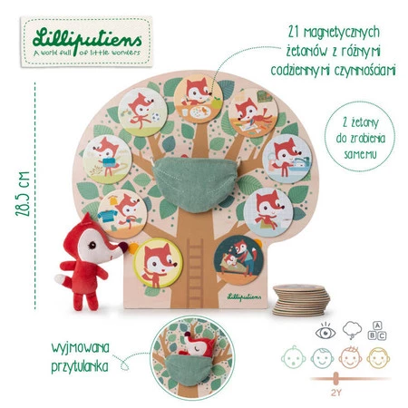 Lilliputiens Drewniana tablica magnetyczna