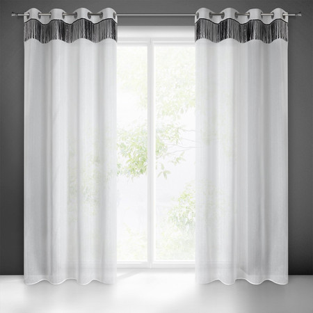 FIRANA GOTOWA JASPER 140 X 250 CM BIAŁY