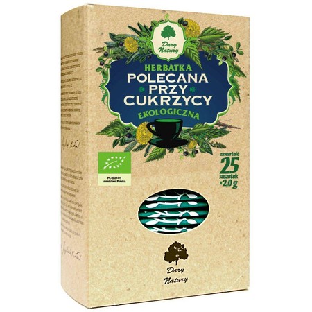 Dary Natury − Herbatka polecana przy cukrzy EKO − 25 x 2 g
