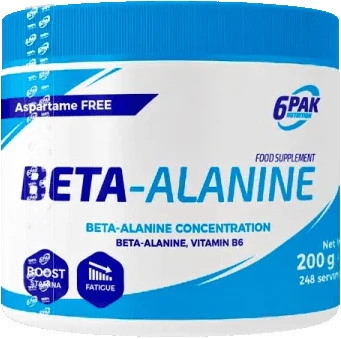 6PAK BETA-ALANINE Aminokwasy 200g smak naturalny