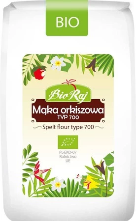 Bio Raj − Mąka orkiszowa biała typ 700 BIO − 500 g