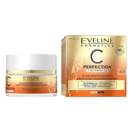 Eveline C Perfection Silnie Rewitalizujący Krem przeciwzmarszczkowy 40+ na dzień i noc 50ml