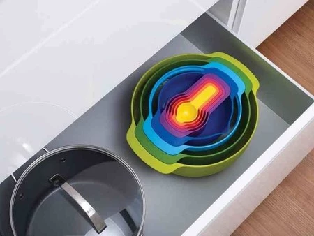 JJ - Zestaw misek i miarek Nest™ 9 Plus, multikolo
