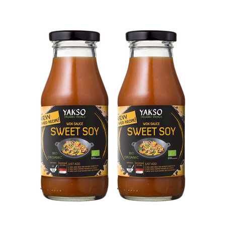 Zestaw: 2x Yakso Sos Sojowy Słodki Do Woka Bio 240ml