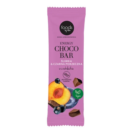 Choco Energy Bar Śliwka&Czarna Porzeczka w czekoladzie bez cukru 35g