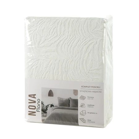 Komplet pościeli Flano, 220 x 200 cm, Kremowy