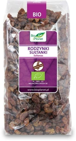 Bio Planet − Rodzynki sułtanki bezglutenowe BIO − 1 kg