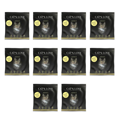 Zestaw 10x CAT'S LOVE Geflugel - sucha karma dla kota bez zbóż z drobiem (80g)