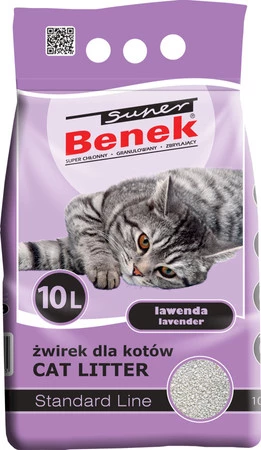 Super BENEK Standard Lawenda Żwirek bentonitowy 10l