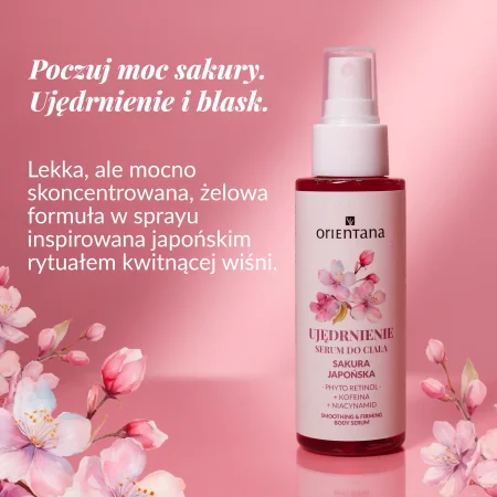 Orientana Ujędrnienie serum do ciała sakura japońska phyto retinol kofeina niacynamid 100ml