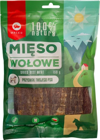 Maced 100% Natura Mięso Wołowe - przysmak dla psa - 150g
