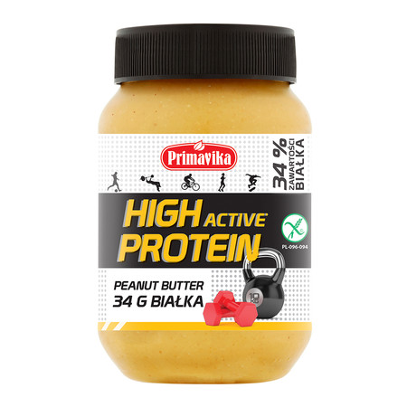 Primavika Pasta orzechowa Active wzbogacone białkiem 470 g