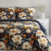 KOMPLET POŚCIELI BAWEŁNIANEJ FIORA 140 X 200 CM GRANATOWY