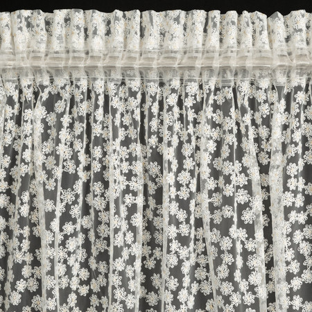 FIRANA GOTOWA DAISY NA TAŚMIE 130 X 270 CM BIAŁY
