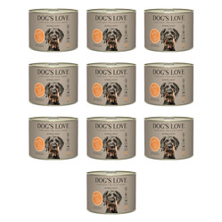 Zestaw 10x DOG'S LOVE Senior Pute Light - indyk karma dla starszych psów (200g)