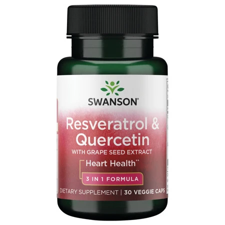 Swanson Resveratrol & Quercetin na wsparcie zdrowego serca 30 kaps.