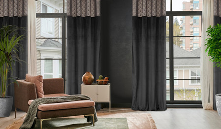 ZASŁONA GOTOWA D91 AGNES 140 X 250 CM CZARNY