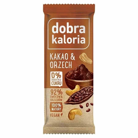 Dobra Kaloria − Baton owocowy kakao & orzech − 35 g