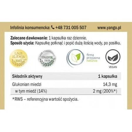 Yango - Miedź organiczna Cu 90 k