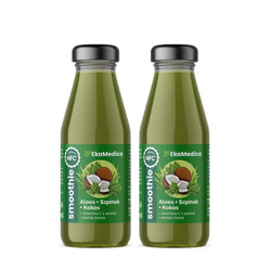 Zestaw: 2x EkaMedica Smoothie aloes-szpinak-kokos 250ml