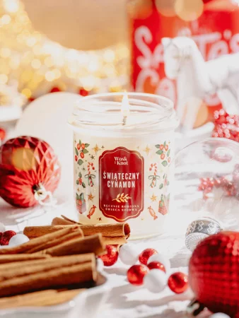 Wosk i Knot  Śweica Sojowa Świąteczny Cynamon 300ml
