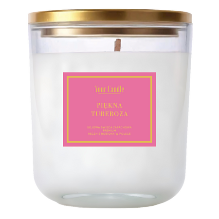 ŚWIECA SOJOWA ZAPACHOWA PIĘKNA TUBEROZA 180 ml - YOUR CANDLE