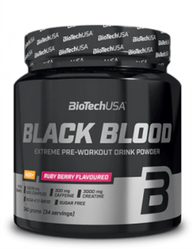BioTech USA Black Blood NOX+ odżywka przedtreningowa 340 g smak jagoda