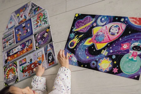 Mudpuppy Puzzle świecące w ciemności Kosmiczne marzenia 100 elementów 5+