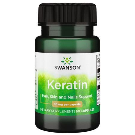 SWANSON Keratin Keratyna 50 mg - 60 kaps.