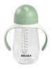 Beaba Bidon niekapek ze słomką tritanowy 300 ml Sage green