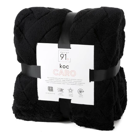 KOC D91 CARO 200 X 220 CM CZARNY